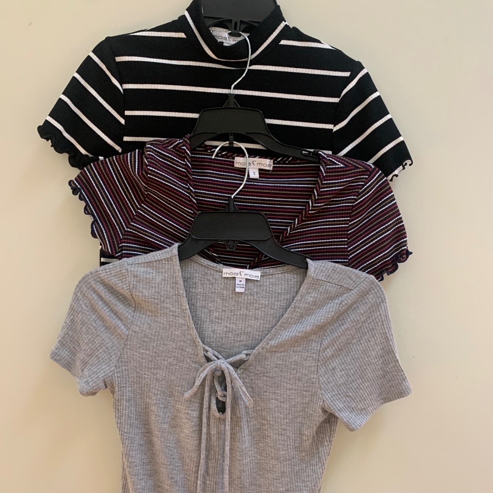 3 moa moa summer tops in excellent condition.